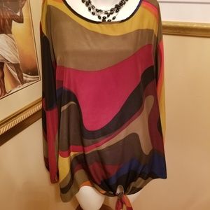 Ellen Tracy front tie shirt